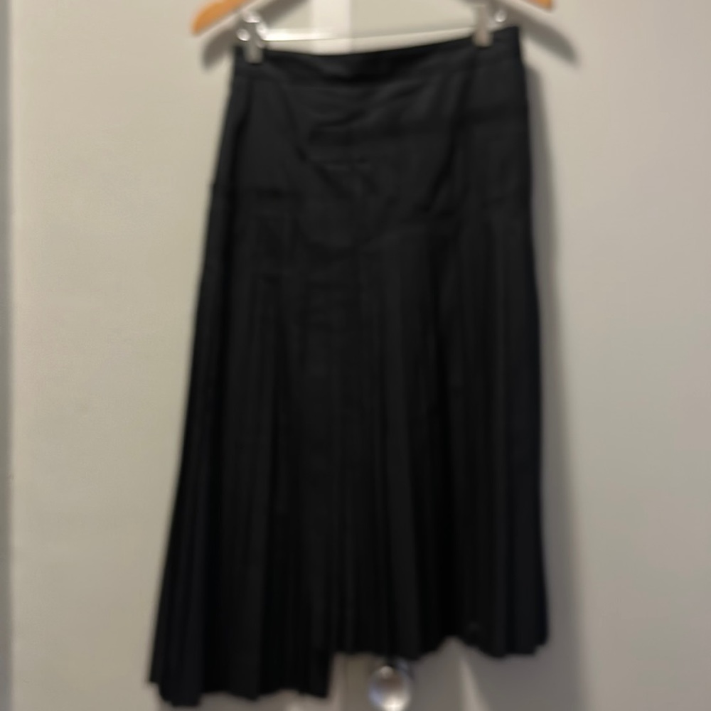 Cos pleated asymmetric pleated black skirt